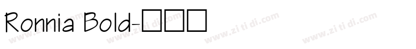 Ronnia Bold字体转换